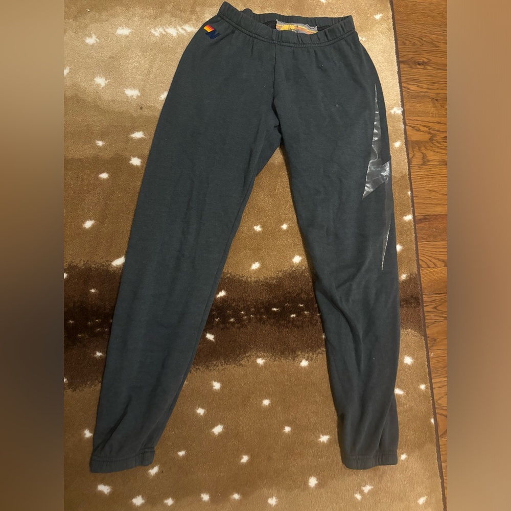 Limited Edition light black aviator nation sweatpantss